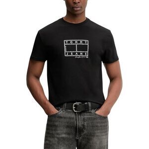 Tommy Hilfiger Jeans Black Recycled Cotton Men's T-Shirt